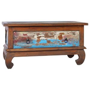 vidaXL Tavolino da Salotto 80x50x40 cm in Legno di Teak di Recupero