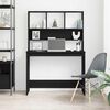 vidaXL Scrivania con Mensole Rovere Nero 102x45x148 cm in Truciolato