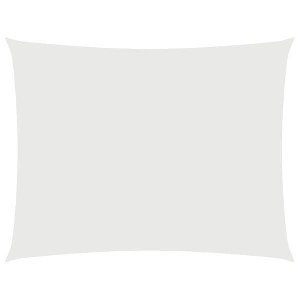 vidaXL Parasole a Vela in Tessuto Oxford Rettangolare 3,5x5 m Bianco