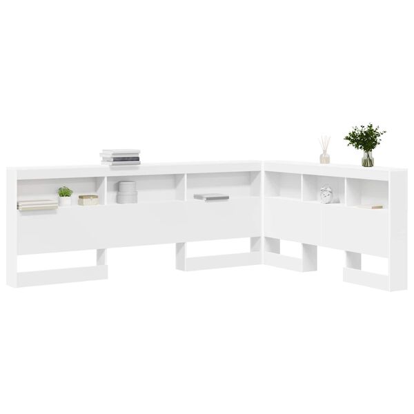 vidaXL Testata contenitore Bianco 140 cm Legno multistrato