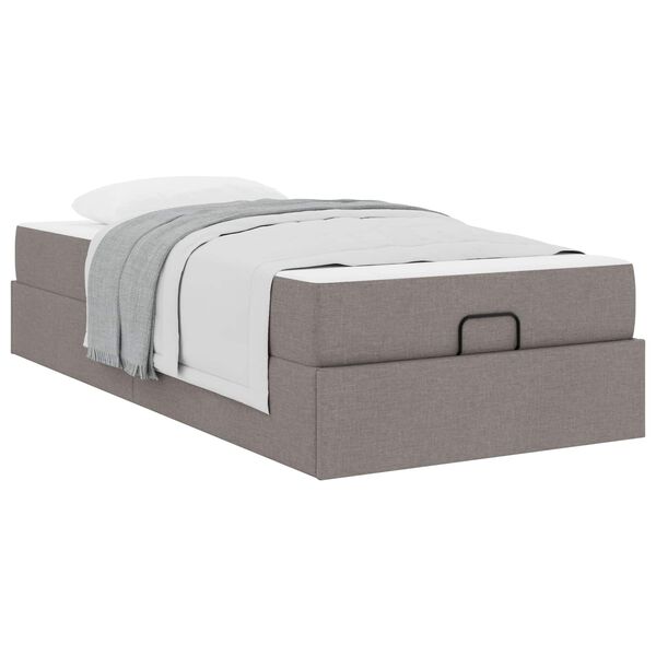 vidaXL Struttura letto con materasso con materasso 2 pcs Talpa Tessuto