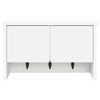 vidaXL Appendiabiti a muro Bianco 50 x 20 x 30 cm Legno multistrato