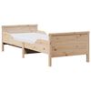 vidaXL Struttura letto con materasso estensibile Marrone 80 x 200 cm