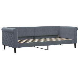 vidaXL Letto da Giorno Grigio Scuro 80x200 cm in Velluto