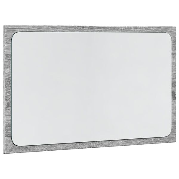vidaXL Specchio da Bagno con LED Grigio Sonoma 60x8,5x38 cm Truciolato