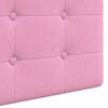 vidaXL Testata appesa Montaggio a parete Rosa 100 x 55 x 5 cm Tessuto