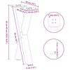 vidaXL Gambe per Tavolino da Caff&egrave; a Forma di X 2 pz Antracite 38x(42-43) cm Acciaio