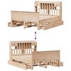 vidaXL Letto Libreria senza Materasso 150x200 cm in Legno di Pino
