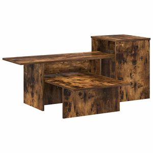 vidaXL Tavolo consolle Rovere fum&eacute; 91,5 x 35 x 38,5 cm