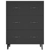 vidaXL Credenza Nera 69,5x34x90 cm in Legno Multistrato