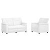 vidaXL Set di divani 2 pcs Bianco Similpelle