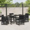 vidaXL Set da Pranzo per Giardino 5 pcs Nero Poly Rattan