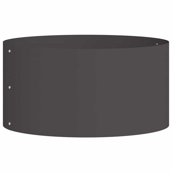 vidaXL Vaso da giardino Nero 40 x 40 x 20 cm Acciaio laminato a freddo