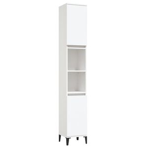 vidaXL Armadietto da Bagno Bianco 30x30x190 cm in Legno Multistrato