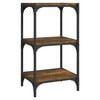 vidaXL Libreria rovere fumo 40x33x70,5cm Legno Multistrato e Acciaio