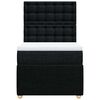 vidaXL Giroletto a Molle con Materasso Nero 90x190 cm in Tessuto