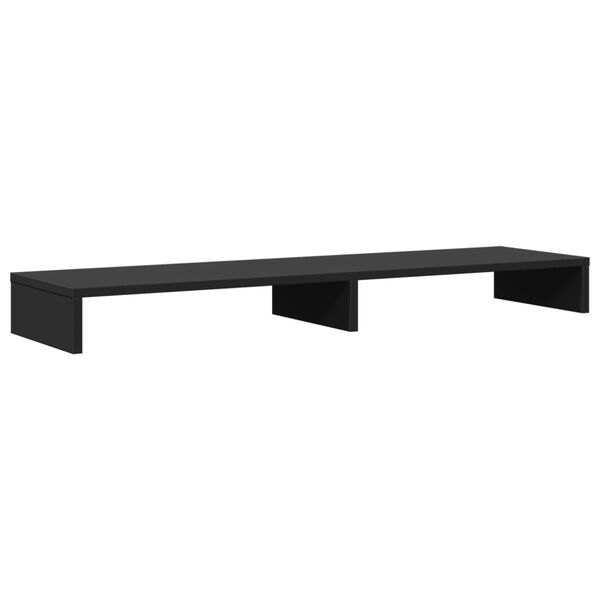 vidaXL Supporto per Monitor Nero 100x27x10cm in Legno Massello di Pino