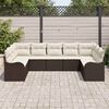 vidaXL Set Divano da Giardino Marrone polyrattan