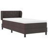 vidaXL Letto a molle con materasso Marrone Scuro 90 x 190 cm Tessuto