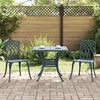 vidaXL Set di Tavolo da Giardino 3 pcs Verde Alluminio pressofuso