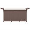 vidaXL Panca da Giardino con Cuscino Marrone 116x46x57cm in Polyrattan