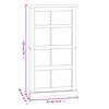 vidaXL Libreria a 4 Ripiani Pino Messicano Corona Bianco 80x29x150 cm