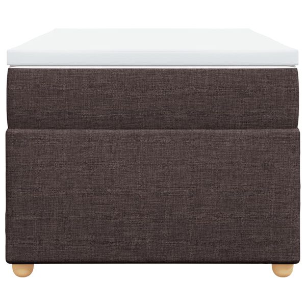 vidaXL Giroletto a Molle con Materasso Marrone Scuro 100x200cm Tessuto