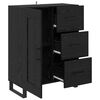 vidaXL Credenza con cassetto Rovere Nero 69,5 x 34 x 90 cm