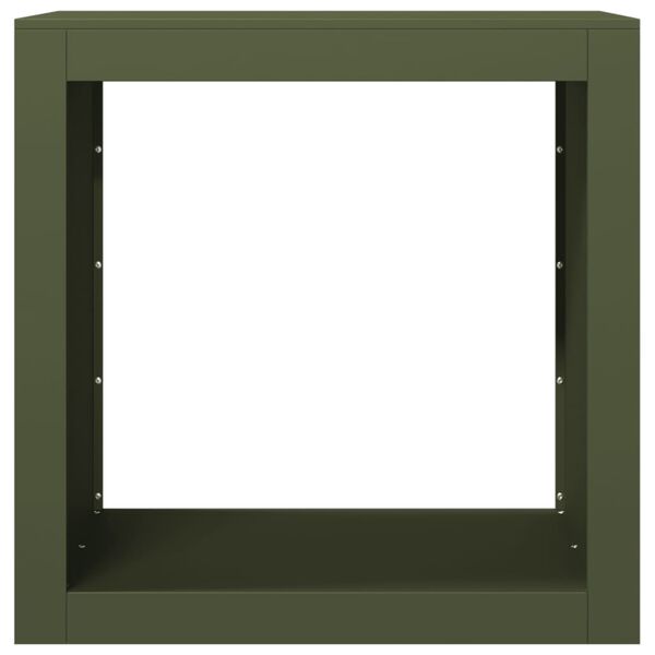 vidaXL Rastrelliera per Legna da Ardere Verde 60x40x60 cm in Acciaio