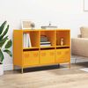 vidaXL Credenza Giallo Senape 101,5x39x73,5 cm Acciaio Laminato Freddo