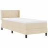 vidaXL Letto a molle con materasso Crema 200 x 80 cm Poliestere