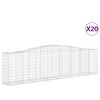 vidaXL Cesti Gabbioni ad Arco 20 pz 400x50x100/120 cm Ferro Zincato