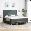 vidaXL Letto a molle con materasso Grigio scuro 180 x 200 cm Tessuto