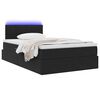 vidaXL Letto con contenitore e LED con led Nero 120 x 190 cm Velluto