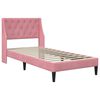 vidaXL Struttura letto con materasso Rosa 80 x 200 cm Velluto