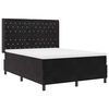 vidaXL Letto con Box Springs LED e Materasso Nero 140 x 200 cm Velluto