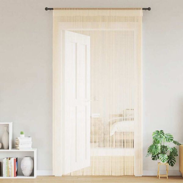 vidaXL 2 Pz Tende a Fili 140x250 cm Crema