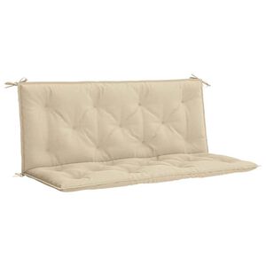 vidaXL Cuscino per Panca Beige 120x(50+50)x7 cm in Tessuto Oxford