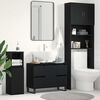 vidaXL Mobile da Bagno Rovere Nero 80 x 33 x 60 cm Legno multistrato