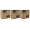 vidaXL Credenza 3 pcs Rovere artigianale 60 x 35 x 70 cm