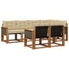 vidaXL Set di divani da esterno con cuscino 7 pcs Naturale e Beige