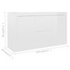 vidaXL Credenza Bianco Lucido 120x36x69 cm in Legno Multistrato