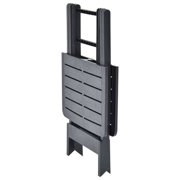 vidaXL Tavolo da Giardino Antracite 79x72x70 cm in Plastica
