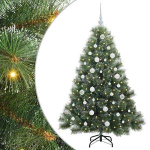 vidaXL Albero di Natale artificiale con 150 LED Verde 150 cm PE e PVC