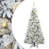 vidaXL Albero di Natale Artificiale con Rami Pieghevoli Bianco 240 cm