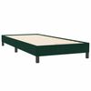 vidaXL Giroletto a Molle con Materasso Verde Scuro 90x220 cm Velluto
