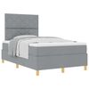 vidaXL Letto a molle con materasso Grigio chiaro 120 x 190 cm Tessuto