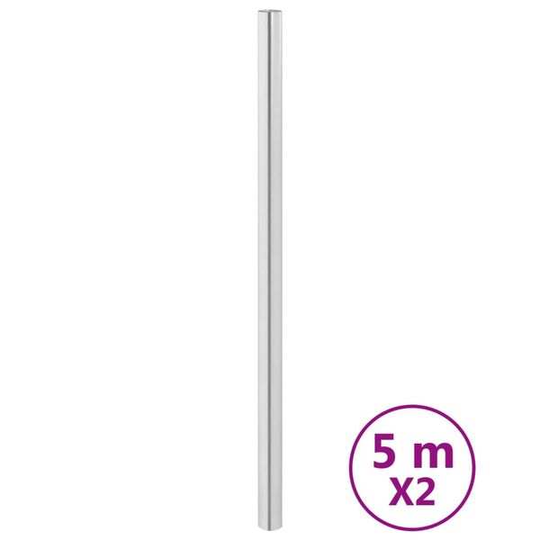 vidaXL Adesivi per Mobili Autoadesivi Argento 90x500 cm in PET