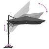 vidaXL Parasol Roma a braccio Antracite e Nero 352 x 251 x 265 cm