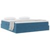 vidaXL Letto con contenitore e materasso Blu Scuro 160 x 200 cm